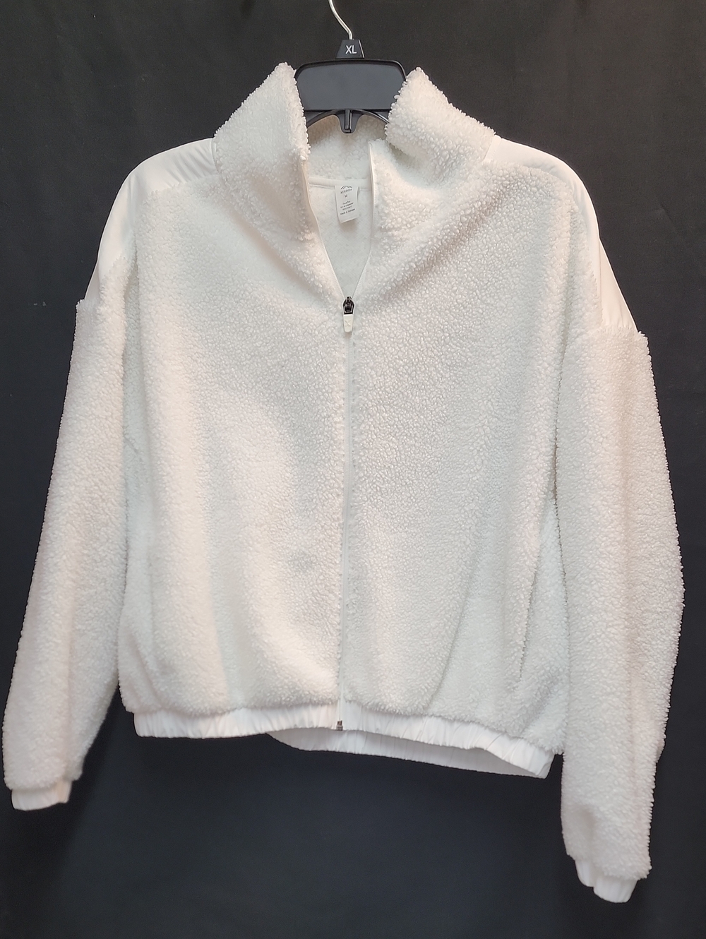 Xersion White Teddy Sherpa Zip Jacket